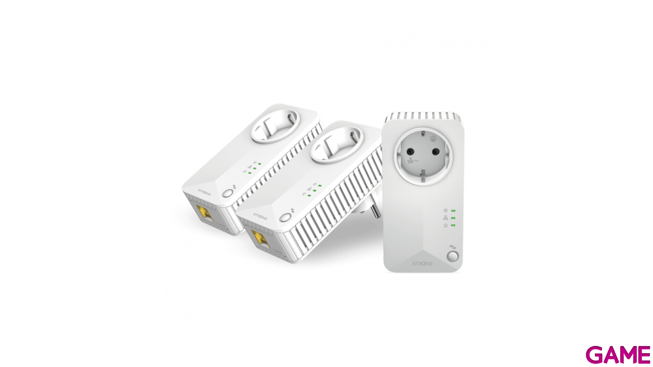 Strong Powerline 600 Triple Pack EU V2 600 Mbit s Ethernet Blanco 3 piezas - PLC-1