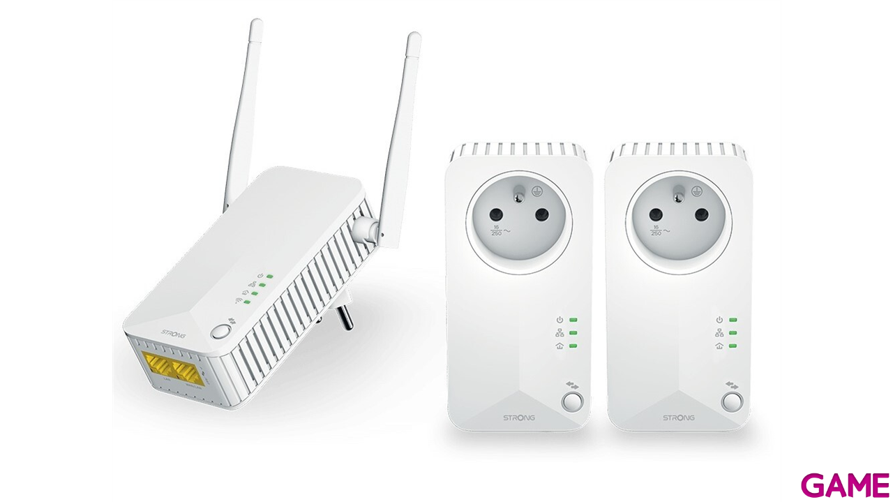 Strong Powerline 600 Triple Pack EU V2 600 Mbit s Ethernet Blanco 3 piezas - PLC-2