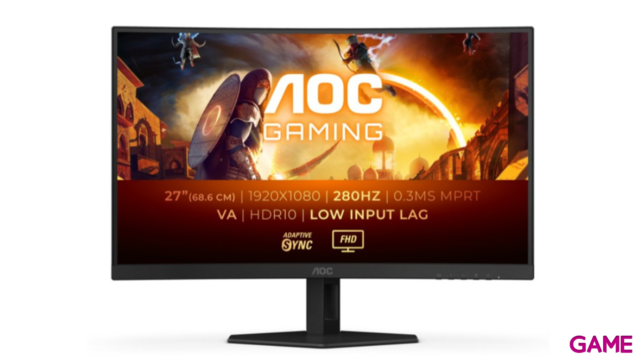 AOC Gaming G4 C27G4ZXE 27´´ - Fast VA - Full HD - 280Hz - HDR10 - Curvo - Monitor Gaming-0