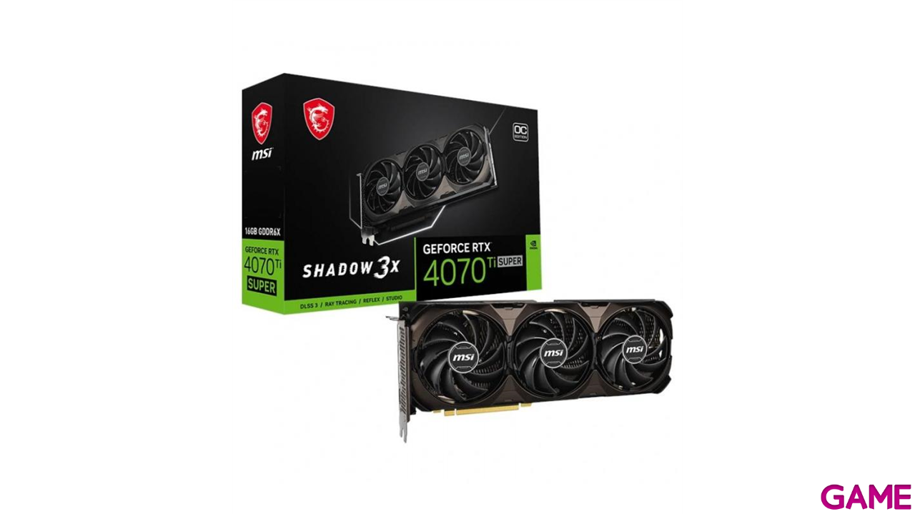 MSI Shadow GeForce RTX 4070 Ti Super 3X OC 16GB GDDR6 - Tarjeta Grafica Gaming-1