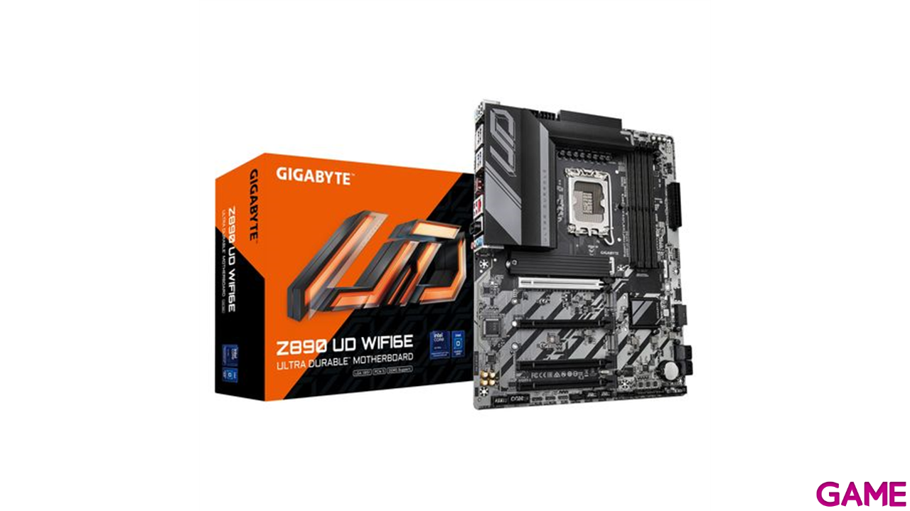 GIGABYTE Placa base Z890 UD WIFI6E - Compatible con CPUs Intel Core Ultra (Serie 2), VRM de 12+1+2 fases, hasta 8800MHz DDR5 (O-0
