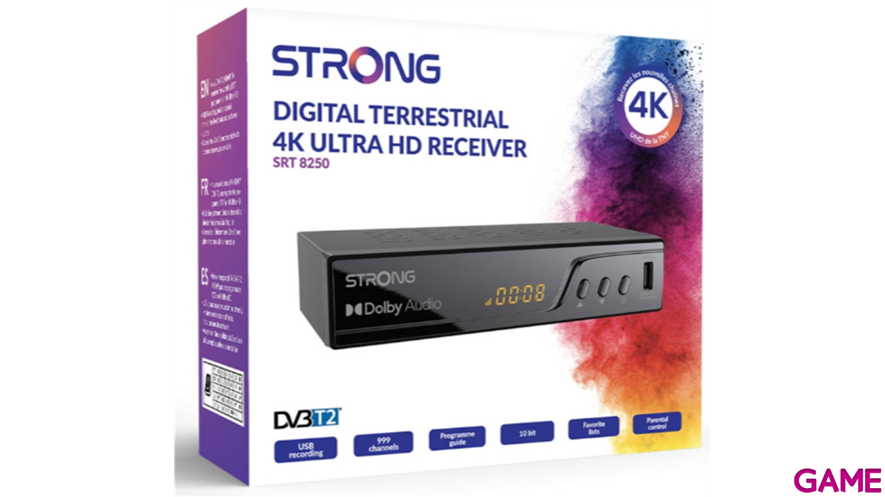 Strong SRT8250 4K Ultra HD Negro - Receptor TDT-1