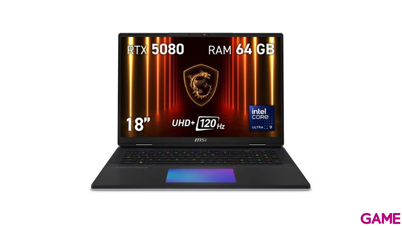 MSI Titan 18HX-AI-245ES U9 - RTX 5080 - 64GB - 2TB SSD - 18´´ - W11 - Ordenador Portatil Gaming-0