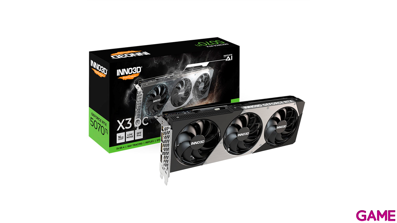 VGA INNO3D RTX 5070 TI X3 OC 16GB 3FAN 3XDP 1XHDMI GDDR7 DL-0