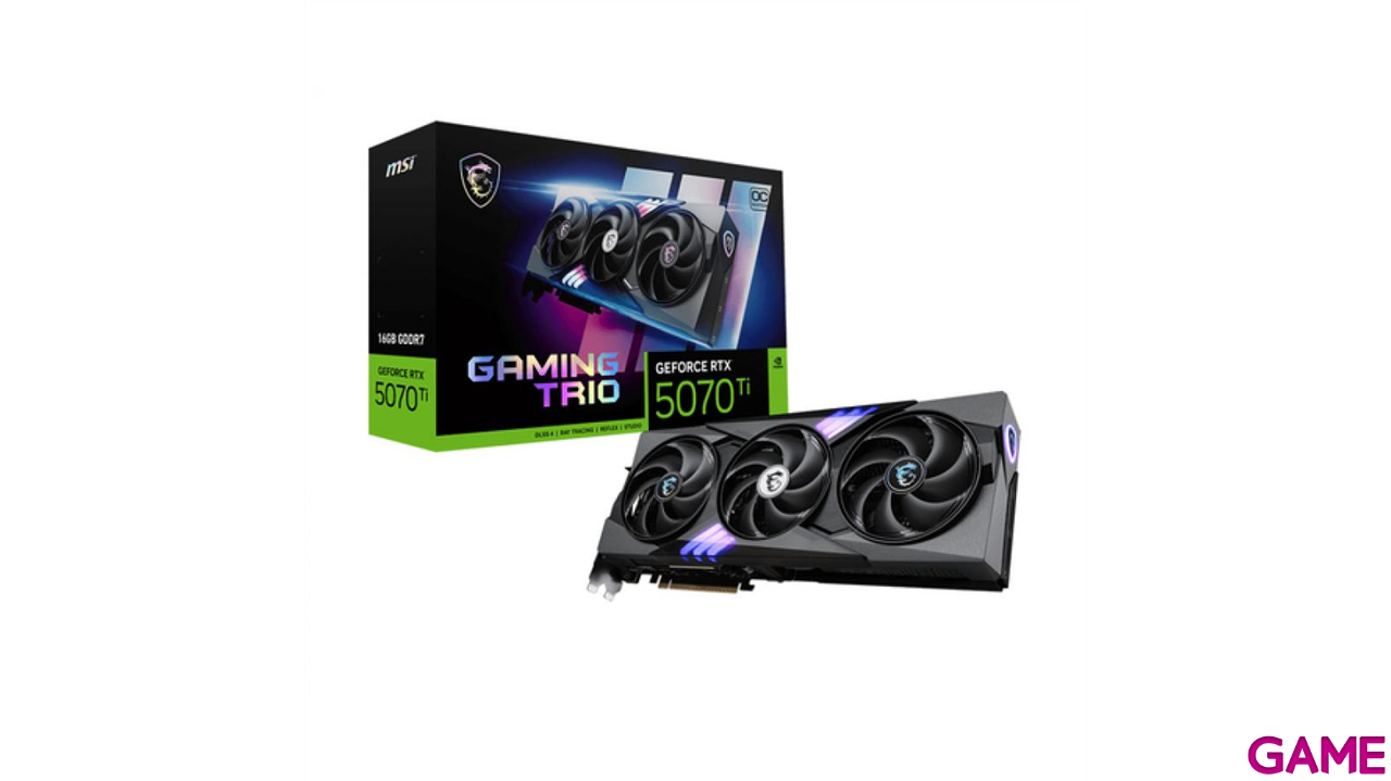MSI GeForce RTX 5070 Ti Gaming Trio OC Plus 16GB GDDR7 - Tarjeta Grafica Gaming-0