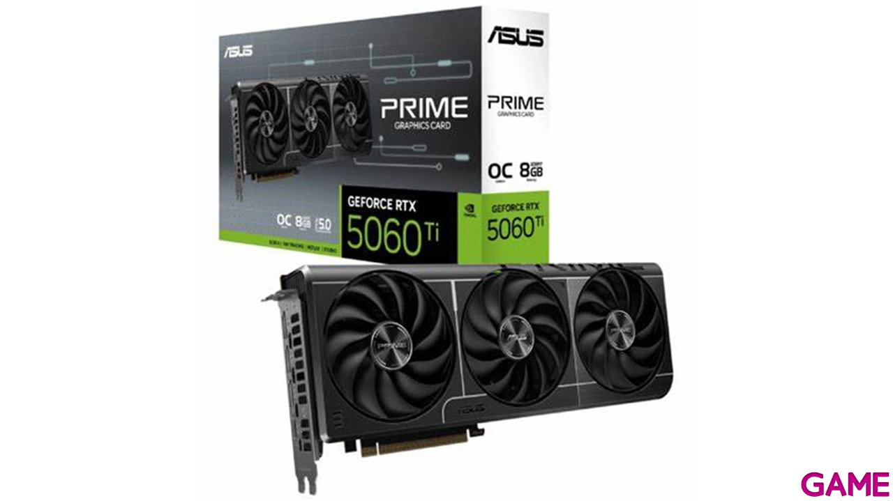 ASUS Prime GeForce RTX 5060 TI 8GB GDDR7 - Tarjeta Grafica Gaming-0