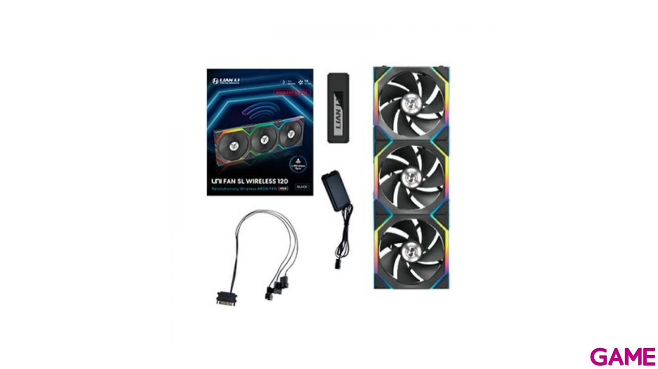 VENT 120X125 LIAN LI UNIFAN SL WIRELESS REVERSE BK 3 PACK R-0