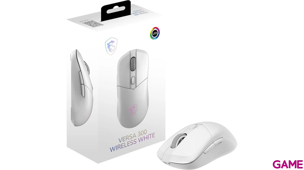 MSI Versa 300 Wireless Bluetooth optico 8000 DPI Blanco - Raton Gaming-1