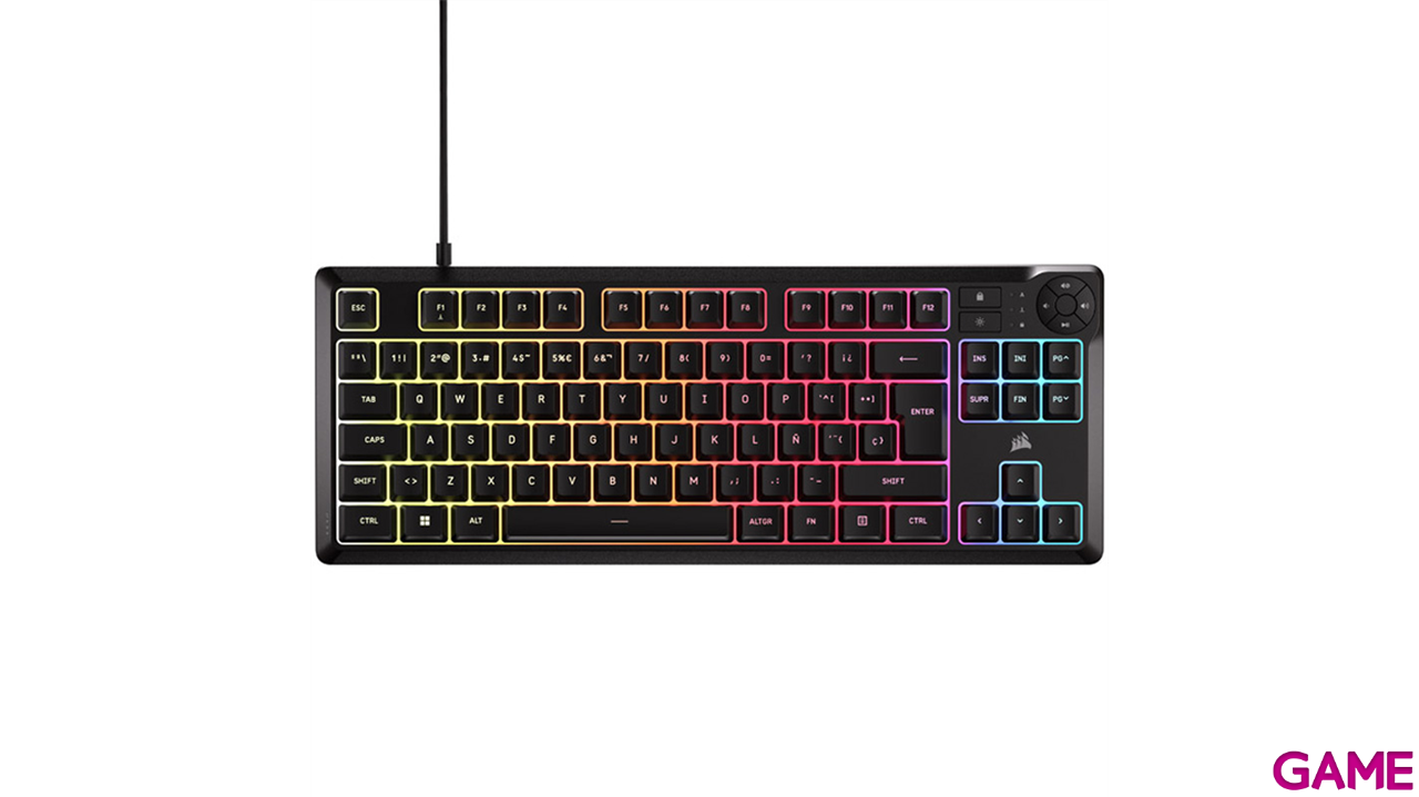 Corsair K55 Core TKL RGB Negro Spanish Layout - Teclado Gaming-0