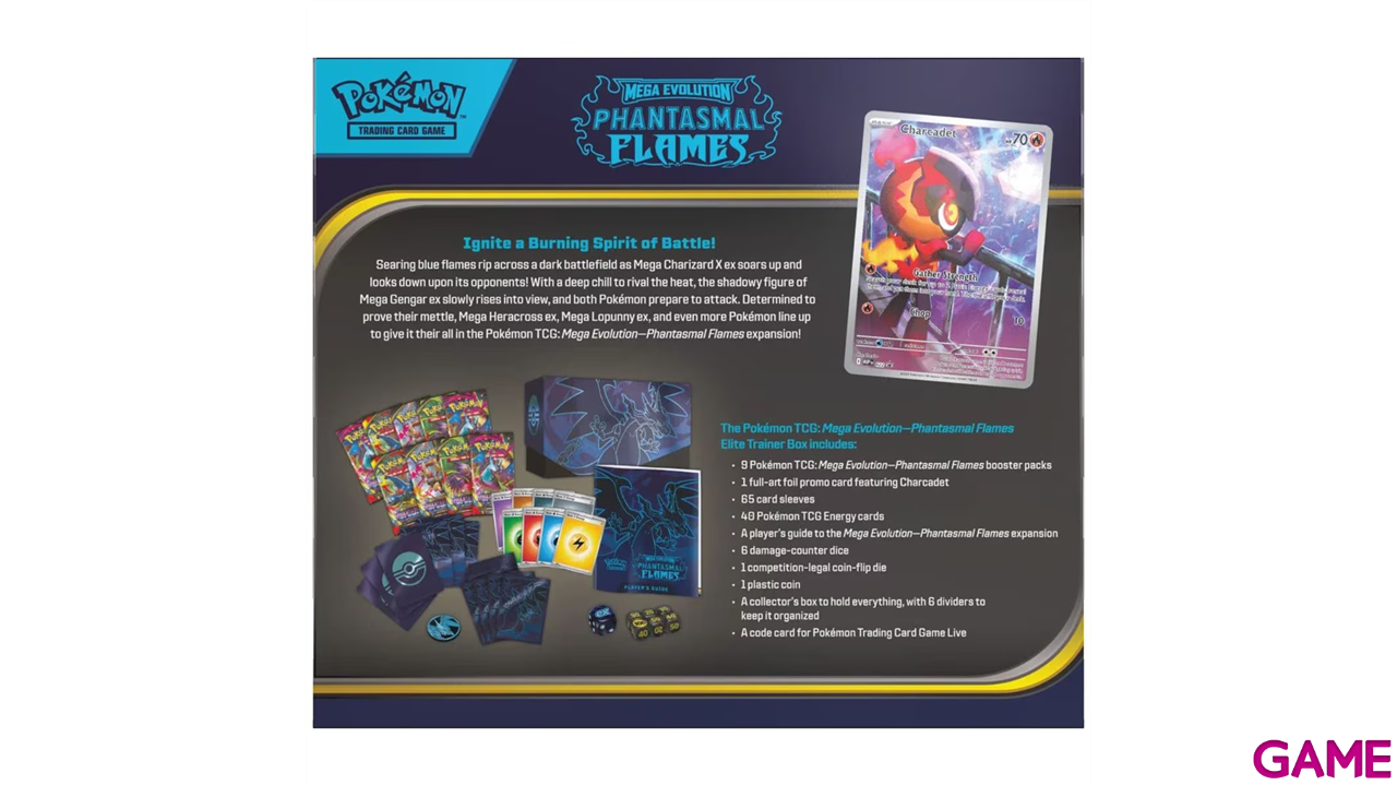 Caja de Entrenador Élite Pokemon Megaevolución Fuegos Fantasmales (inglés)-0