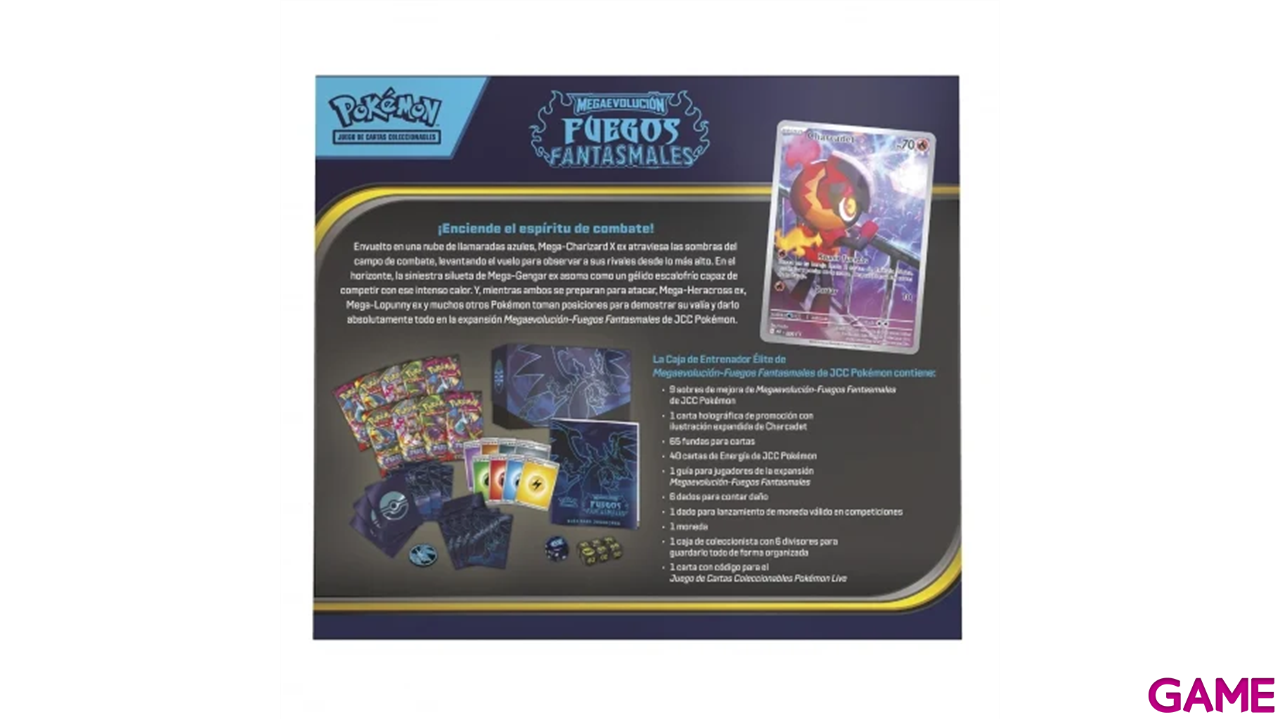 Caja de Entrenador Élite Pokemon Megaevolución Fuegos Fantasmales (español)-2