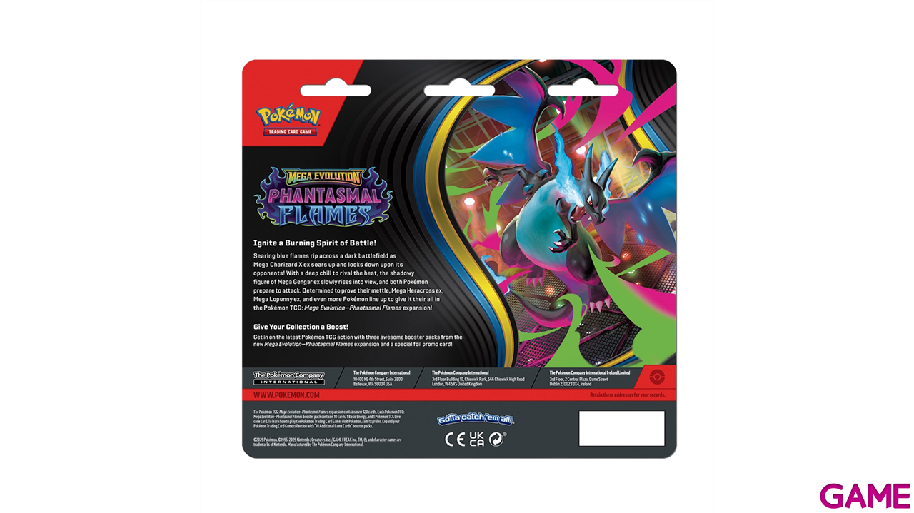 Pokémon: Mega Evolution - Phantasmal Flames 3 Booster Blister (Inglés)-0