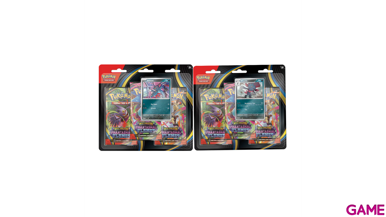 Pokémon: Mega Evolution - Phantasmal Flames 3 Booster Blister (Inglés)-1