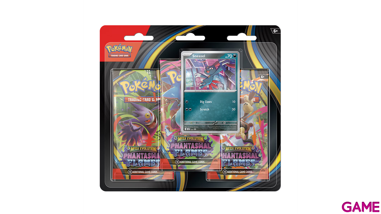Pokémon: Mega Evolution - Phantasmal Flames 3 Booster Blister (Inglés)-2