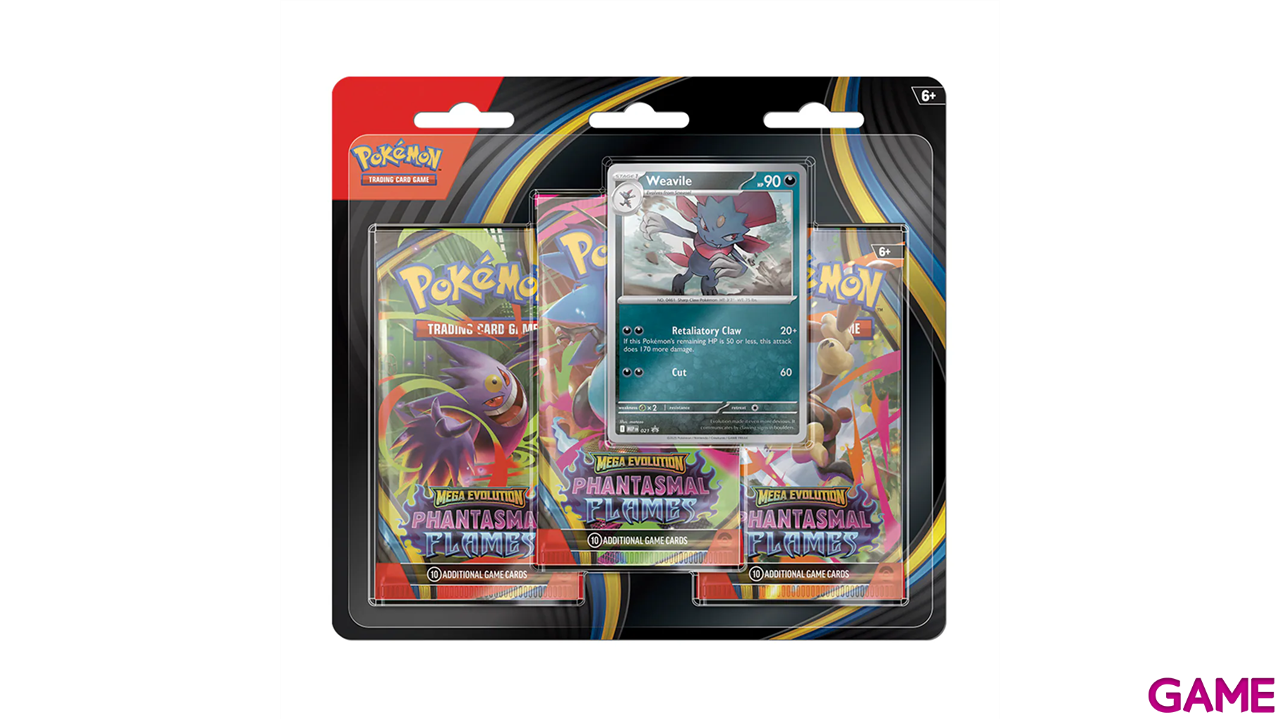 Pokémon: Mega Evolution - Phantasmal Flames 3 Booster Blister (Inglés)-3