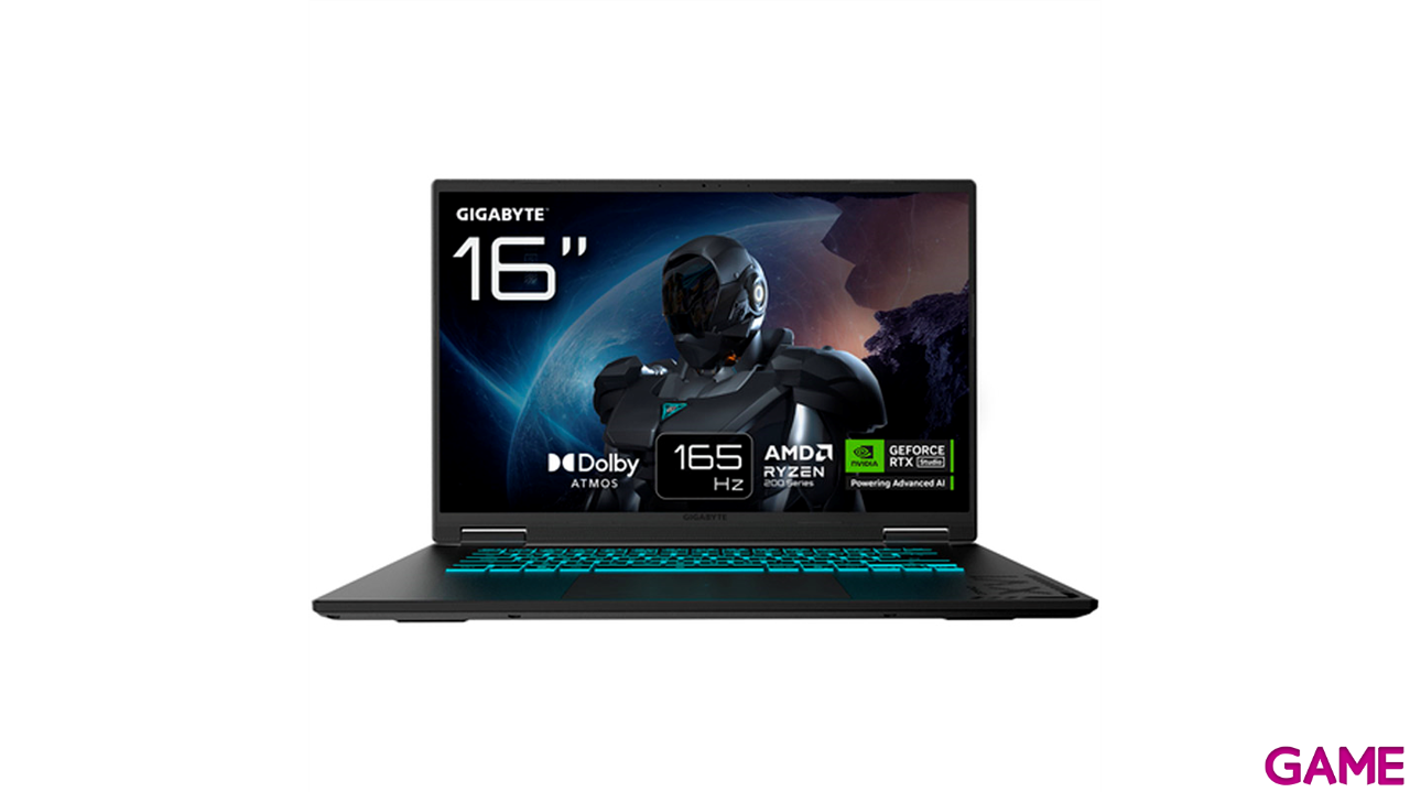 Gigabyte Gaming A16 Ryzen 7-260 RTX 5060 - 32GB - 1TB SSD - 16´´ - FreeDOS - Ordenador Portatil Gaming-0