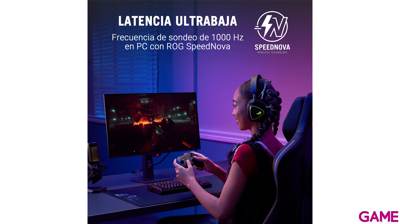 Asus Gamepad Rog Raikiri II XBOX Bt y Rf 2.4 GHz Aura -Mando Gaming Controller-5