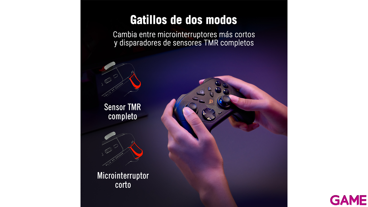 Asus Gamepad Rog Raikiri II XBOX Bt y Rf 2.4 GHz Aura -Mando Gaming Controller-8