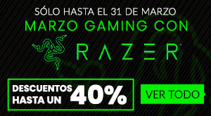 Periféricos RAZER - Hazte con alucinantes periféricos Razer con hasta un 40% de descuento. Ahora financia tus compras en GAME por sólo un 1€ mas al mes en compras inferiores a 600€. en GAME.es