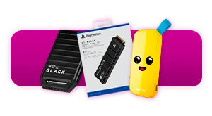 Almacenamiento externo - Amplía el espacio de tu consola o PC con los discos duros y SSDs externos de GAME. Compatible con PS5, Xbox Series y Nintendo Switch para no volver a borrar ningún juego. Más capacidad, más libertad. en GAME.es