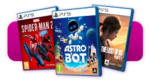 PS5 - Los videojuegos PS5 más esperados están en GAME: desde exclusivos como Spider-Man hasta los últimos lanzamientos multijugador. Compra al mejor precio, recibe en casa y suma puntos GAME con cada pedido. en GAME.es