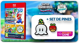 Super Mario Bros Wonder - Compra el videojuego Super Mario Bros. Wonder Nintendo Switch 2 Edition más el encuentro en el Parque Belabel, acción multijugador cooperativo y competitivo además de nuevas mejoas y contenidop que llegan al Reino flor. en GAME.es