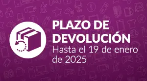 Plazo de devolución - Ampliamos el plazo de devolución hasta el domingo 19 enero de 2025 (incluido) de todas las compras realizadas desde el jueves 14 de noviembre de 2024, ya sea en nuestras tiendas o en nuestra web GAME.es. ¡Regala o regálate estas navidades en GAME! en GAME.es