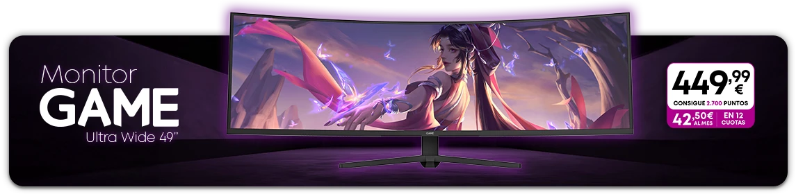 Monitor GAME Ultra Wide 49" a 449,99€ en GAME.es