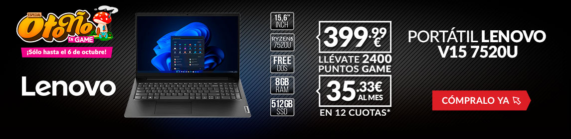 Portátil Lenovo V15 en GAME.es