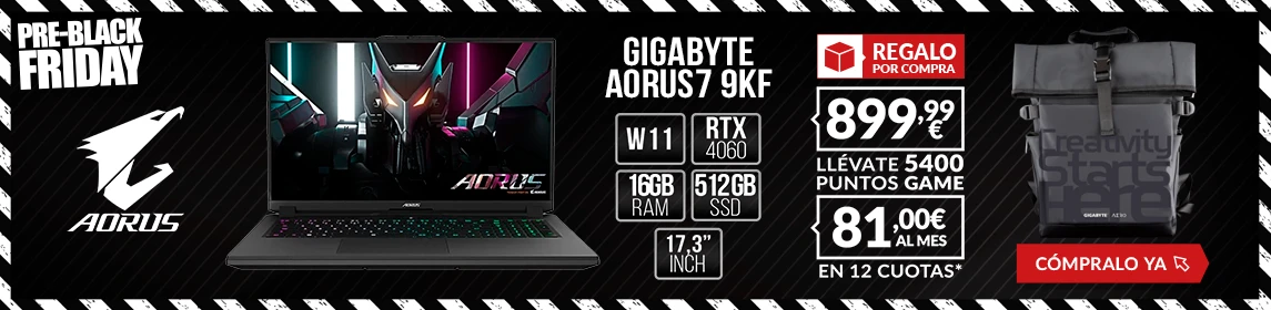 Portátiles Gigabyte en GAME.es