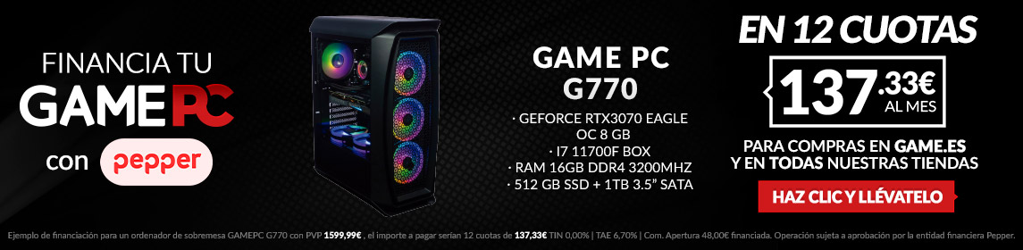 GAMEPC G770 137,33€/mes en GAME.es
