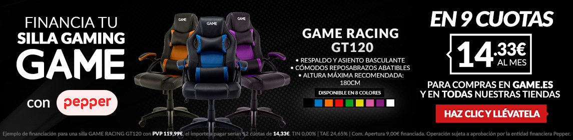 Sillas GAME GT120 en GAME.es
