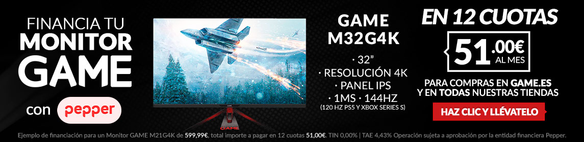 Monitor GAME M32G4K con Pepper en GAME.es
