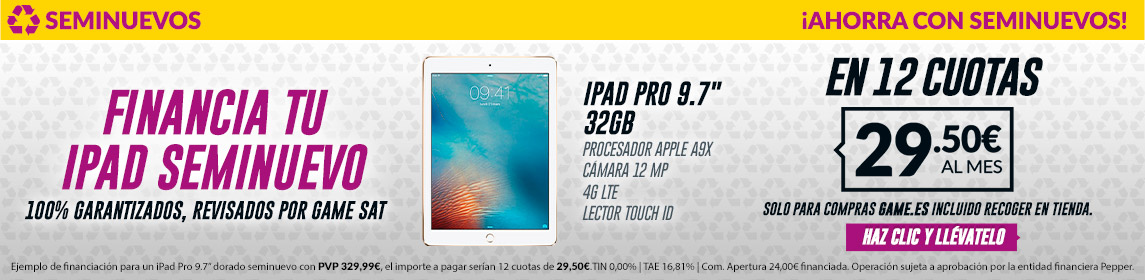 iPad Pro por 30,16€/mes en GAME.es