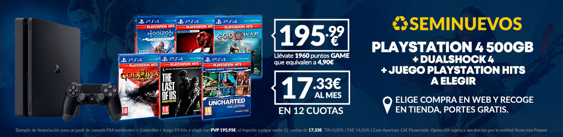 Pack Playstation 4 Seminueva en GAME.es