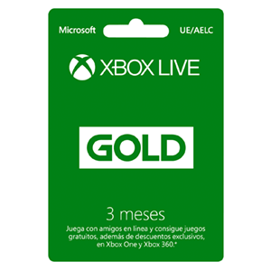 Chorrito tipo A escala nacional Xbox Live Gold - Suscripción de 3 Meses. Prepagos: GAME.es