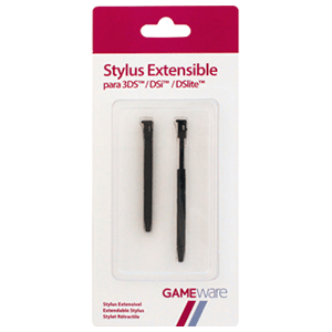 2 Stylus Extensible Negro 3DS/DS GAMEware