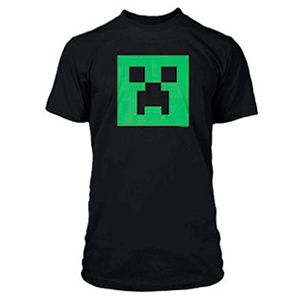Camiseta Minecraft "Creeper Glow in Dark" Talla S para Merchandising en GAME.es