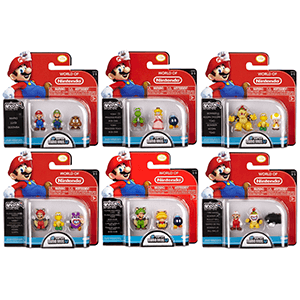 Pack de 3 Microfiguras Mario 2cm Serie 1