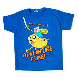 Camiseta Azul Hora de Aventuras Talla 13-15