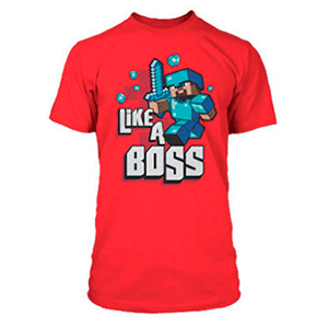 Camiseta Minecraft Like a Boss Talla S