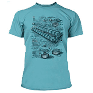 Camiseta Minecraft "TNT Cannon" Azul Talla L