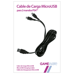 Cable Carga MicroUSB para 2 Mandos GAMEware