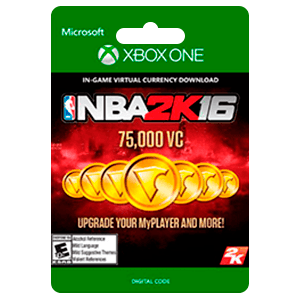 NBA 2K16 75,000 VC Xbox One NBA 2K16 75,000 VC Xbox One