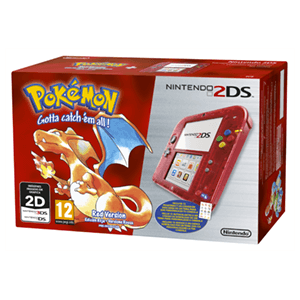 Nintendo 2DS Transparente Rojo + Pokemon Rojo (Preinstalado)