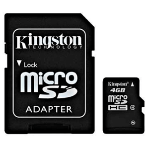 Kingston Microsdhc 4Gb  + Adaptador Minisd & Sd