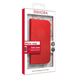 Carcasa Folio Roja para iPhone 5S Khora