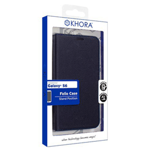 Carcasa Folio Azul  para Galaxy S6 Khora