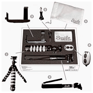 Smile Selfie Kit: Stick + Trípode + Disparador + Bolsa