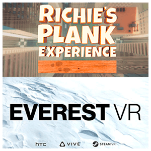 HTC VIVE + DLC 2 juegos: Richies Plank y Everest VR HTC VIVE + DLC 2 juegos: Richies Plank y Everest VR